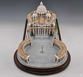 Danbury Mint Vatican/St. Peters Basilica Model w/ Wooden Stand  