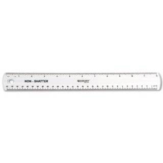 Large Print 12 inch Ruler with Braille illustrated alphabet on reverse 