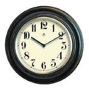  Wood Wall Clock with Metal Bezel Antique Lacquer: Home 