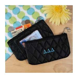   Greek Personalized Quilted Coin Purse with ID Holder: Kitchen & Dining