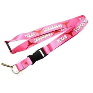  Texas Longhorns Clip Lanyard Keychain Id Holder Pink 
