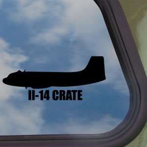 Il 14 CRATE Black Decal Military Soldier Window Sticker:  