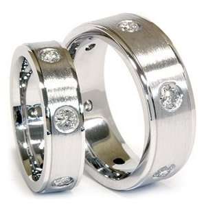 Pompeii3 Inc. 1.50CT Matching His Hers Diamond Wedding Band Ring Set 