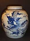 Antique Chinese Porcelain Blue & White Dragon Jar