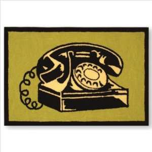  Accent Telephone Lime Novelty Rug Size 19 x 29