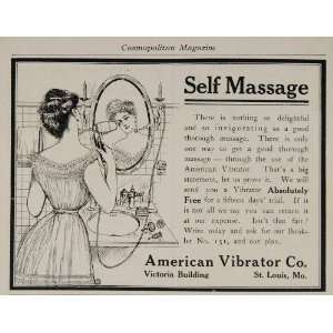  1906 Ad American Vibrator Massage Woman UNUSUAL   Original 