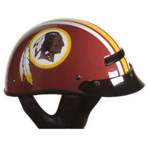 Brogies Bikewear NFL Washingtonskins Motorcycle Half Helmet (Red 