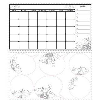  Art Organizer Calendar, Peel Stick Dry Erase, Brown
