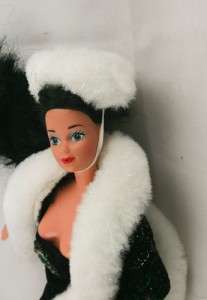 Classic Mattel Barbie Doll Black Dress Long Black Hair  
