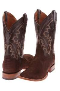 Lucchese Mens Genuine Ostrich Cowboy Western Boots Chocolate M4446 
