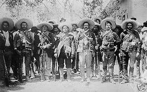 PANCHO VILLAS COMMAND AND GENERAL STAFF 1915 MEXICO  