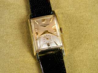 14K Gold Longines Watch with Lizard Band  