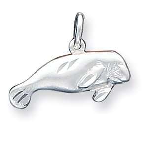 Sterling Silver Manatee Charm Jewelry