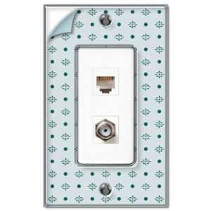 Wallpaper/Clear Plastic Wallplate   1 Cable TV/1 Phone Jack Wallplate