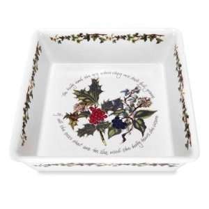  Portmeirion Holly & Ivy Square Dish 10 x 2.75 Kitchen 