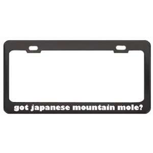 Got Japanese Mountain Mole? Animals Pets Black Metal License Plate 