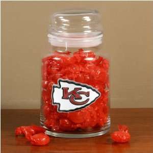  Kansas City Chiefs Large Glass Candy Jar: Sports 