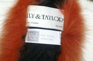 Lily & Taylor Fox Fur Headband Hat Collar Scarf Dyed Rust  
