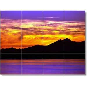  Mountain Picture Tile Mural M113  24x32 using (12) 8x8 
