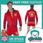 MENS BAYWATCH LIFEGUARD JACKET & SHORTS FANCY DRESS COSTUME ADULT STAG 