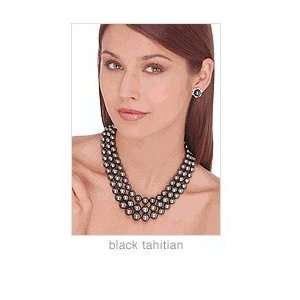    Black Tahitian Pearls Set 7 8mm Luster AA+ 
