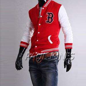 Mens Trendy New Varsity Letterman Hoodie Baseball Jacket Slim designed 