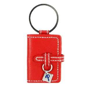   Phillies   MLB Red Leather Photo Album Key Ring