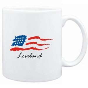  Mug White  Loveland   US Flag  Usa Cities Sports 