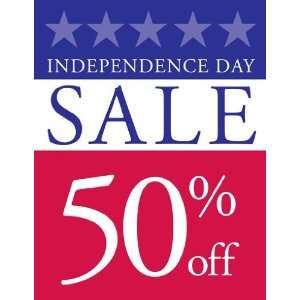  Independence Day Sale Red White Blue Sign