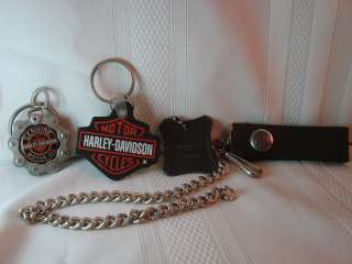 Harley Davidson Key Fobs and 1 Leather and Chain to attach to your 