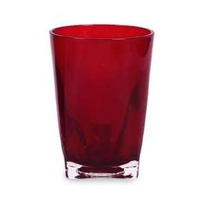 Jolie King Acrylic Red Double Old Fashioned Glass:  Kitchen 