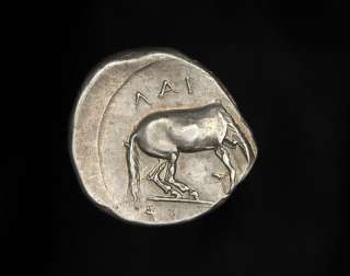   Silver drachm coin of Larissa, dating to approximately 400 344 BC