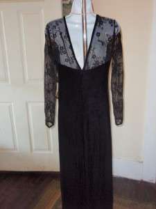 BLACK FORMAL DRESS size 6 by KATHIE LEE SHEER SLEEVES AND BACK  