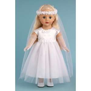  Little Angel   White satin and tule first communion/ wedding dress 