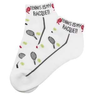 K BELL SOCKS Tennis Is My Racquet Women`s Socks Sports 
