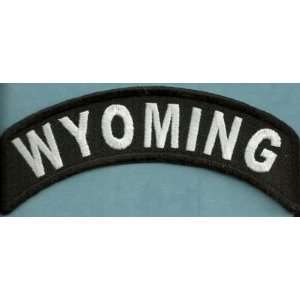  WYOMING STATE ROCKER Embroidered NEW Biker Vest Patch 
