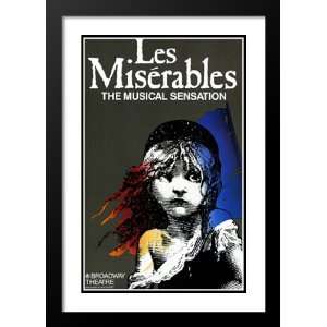 Les Miserables (Broadway) 20x26 Framed and Double Matted Movie Poster 