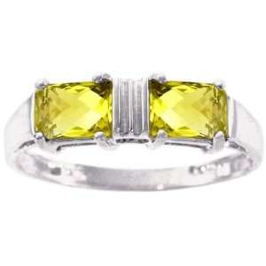   Octagon Gemstone Ring Lemon Citrine/Briolette, size8 diViene Jewelry