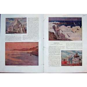    Mykonos Colour Print Bret Delos Kastro French 1931