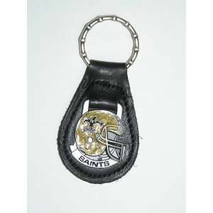  NFL Saints key chain leather keychain New Orleans 