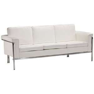  Zuo Modern Singular White Leatherette Sofa