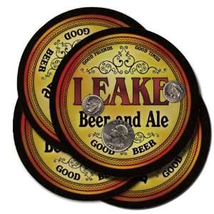  LEAKE Family Name Brand Beer & Ale Coasters Everything 