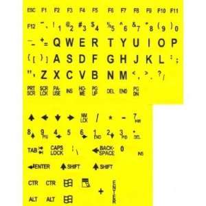  The Keyboard Company Large Print Keyboard Stickers, Yellow 