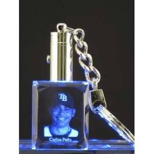  CARLOS PENA Tampa Bay Rays Mini Block Laser Etched LED 
