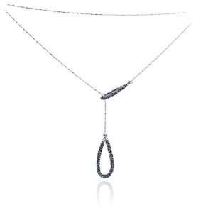  Silver Necklaces Black Cz Adjustable Lariat Necklace Lariat Necklace 