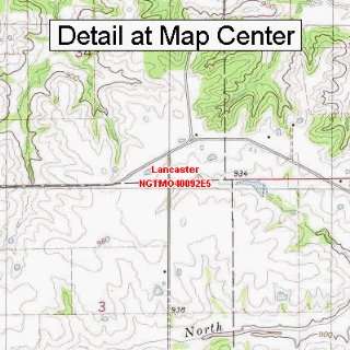  USGS Topographic Quadrangle Map   Lancaster, Missouri 
