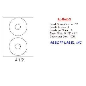   Labels 4 1/2 CirCLe   1 5/8 CenTer CirCLe CUToUT /2 per 8 1/2x11 Sheet