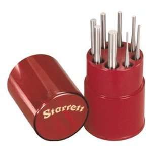  8Pc Drive Pin Punch Set in Round Red Plastic Box