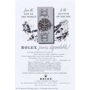  1954 Rolex Proves Dependable Vintage Ad: Everything Else