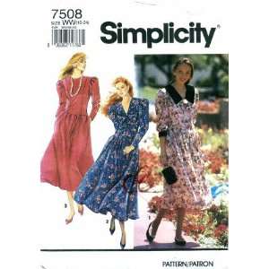  Simplicity 7508 Sewing Pattern Misses Dropped Waist Dress 